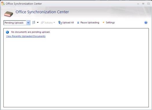 Office 2010 Sync Center